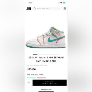 Air Jordan 1 Mid SE GS 'Multi Knit'